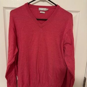 Peter Millar Vibrant Pink V-Neck Sweater